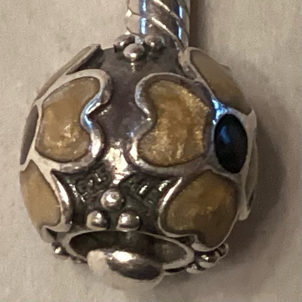 Pandora Silver and Gold Charm Bracelet